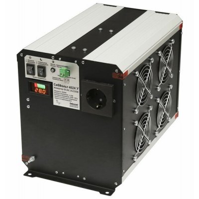 СибВольт 4024У инвертор, преобразователь напряжения DC/AC, 24В/220В, 4000Вт СибВольт 4024У инвертор, преобразователь напряжения DC/AC, 24В/220В, 4000Вт